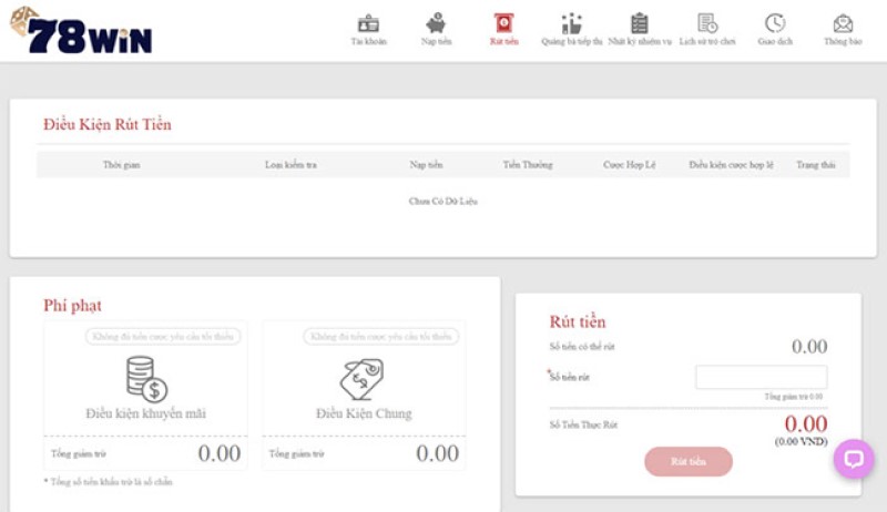 Một vài lưu ý trước khi rút tiền nhanh 78win
