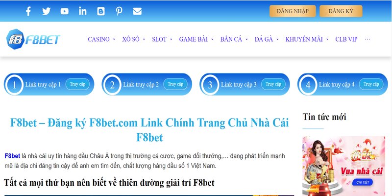 Nhà cái bóng đá F8bet đỉnh cao, chơi cược xiên rất phù hợp